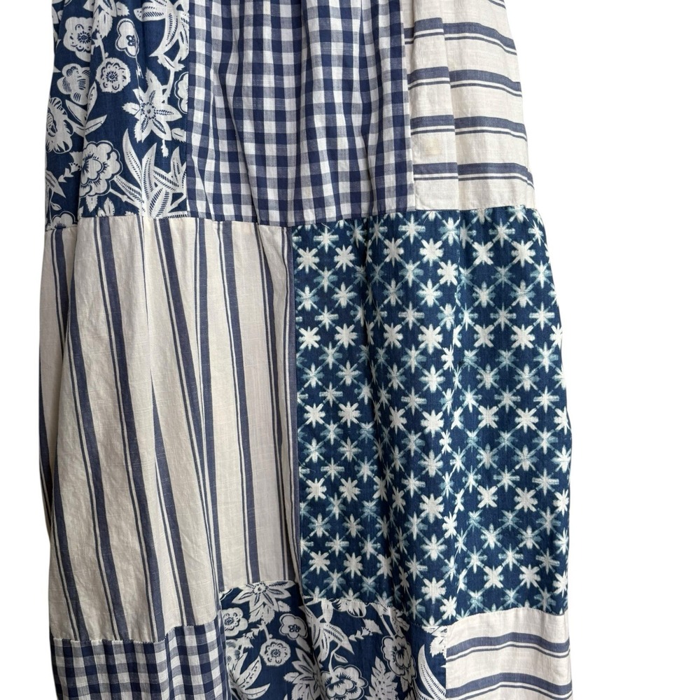 Universal Thread Dress Small Blue Patchwork Gingh… - image 3